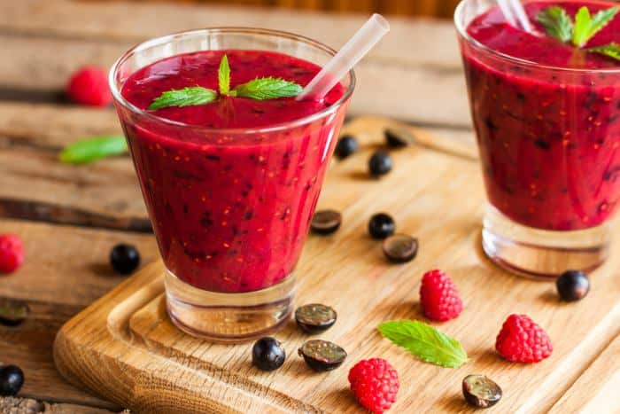 Batido de frutos rojos